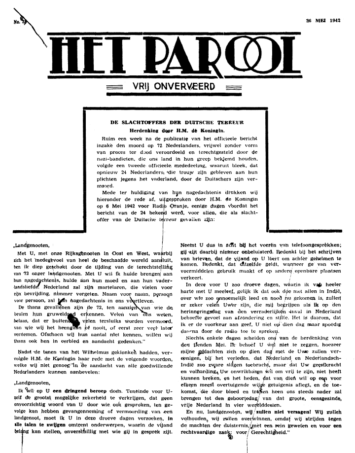 Het Parool; 26 mei 1942; blz. 1; 