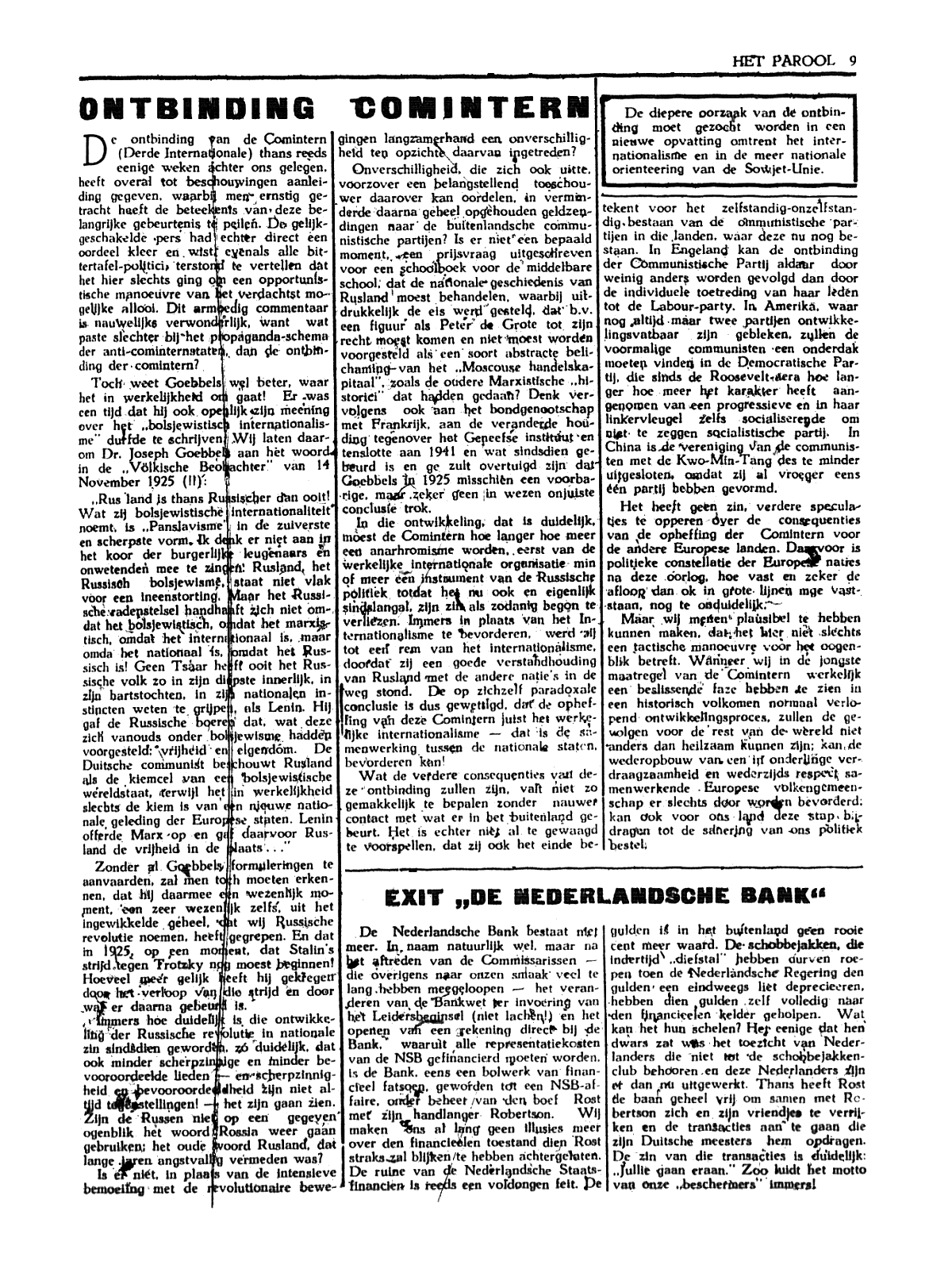 Het Parool; 30 juli 1943; blz. 9; 