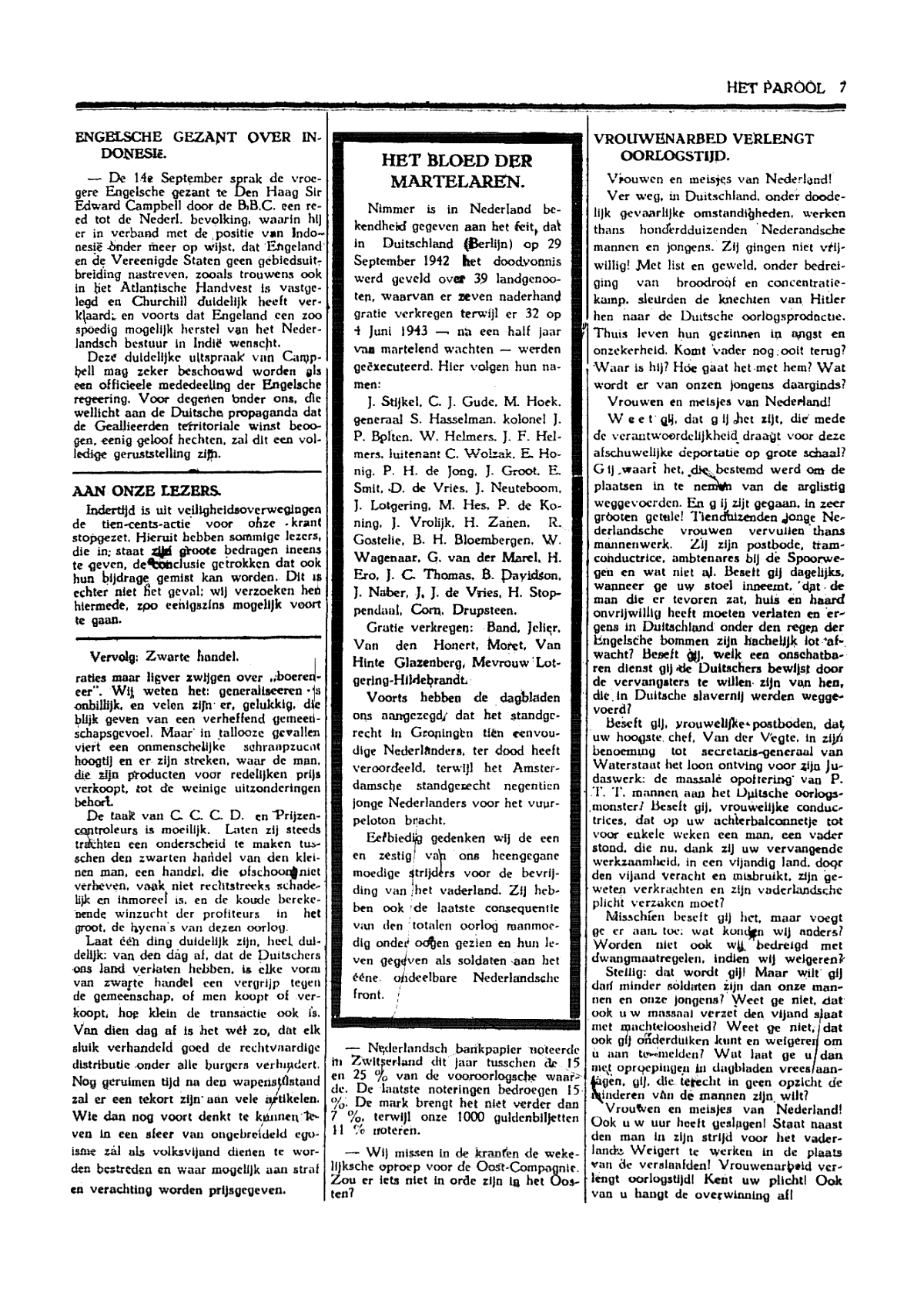 Het Parool; 15 oktober 1943; blz. 7; 