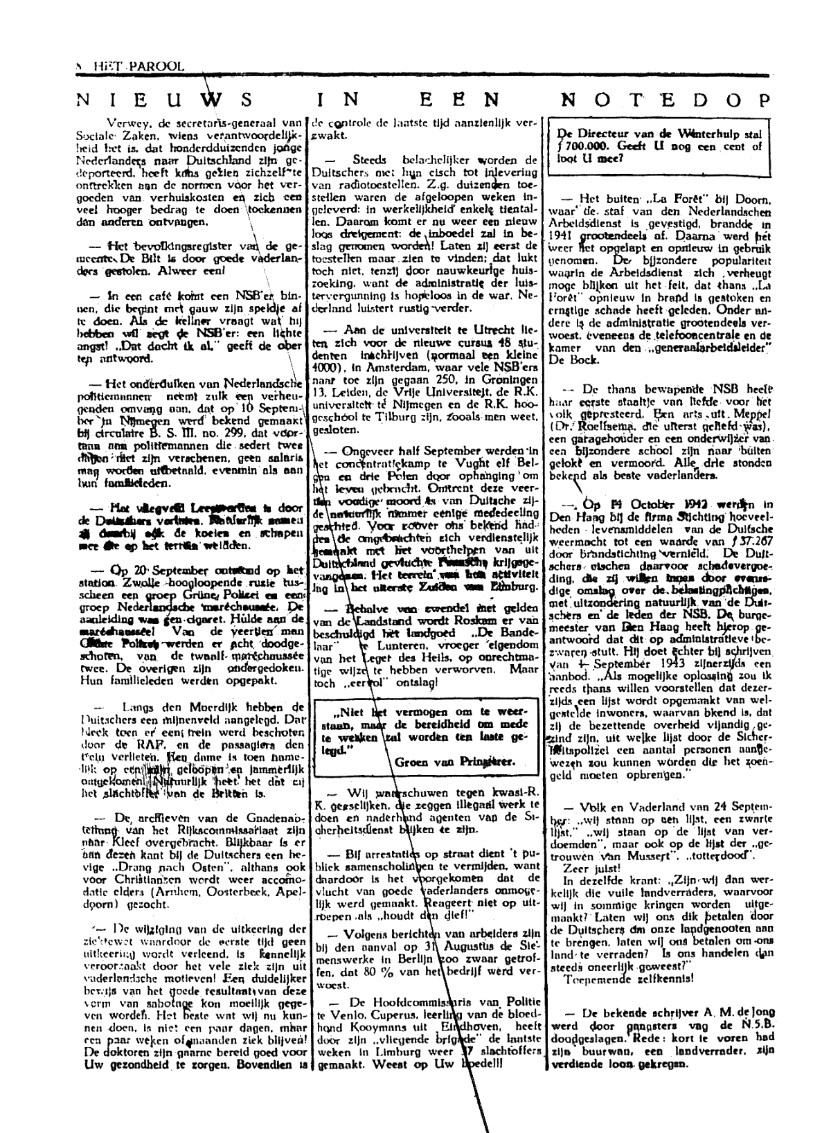 Het Parool; 30 oktober 1943; blz. 8; 