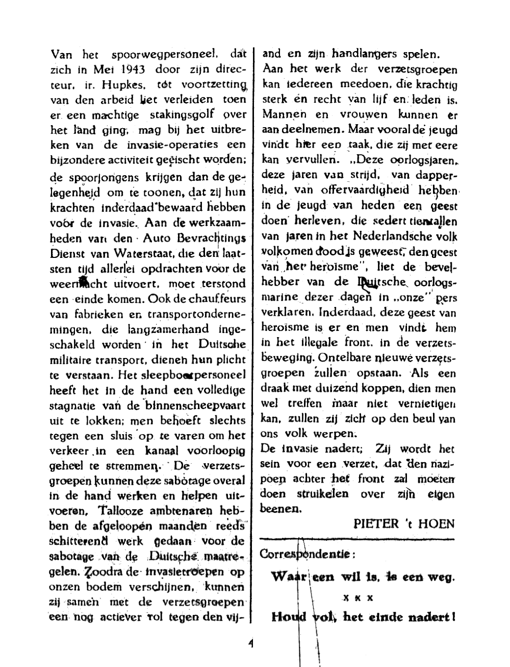 Het Parool; 25 mei 1944; blz. 4; 