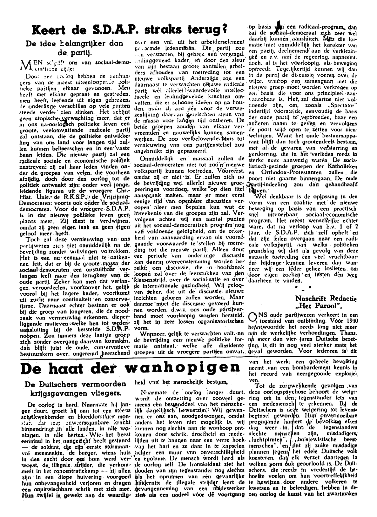 Het Parool; 25 juli 1944; blz. 4; 